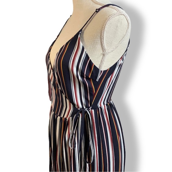 LUCCA COUTURE | NWT Striped Wrap Midi Dress Size XS - Picture 3 of 12